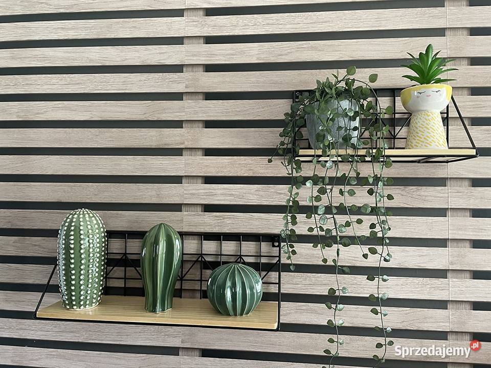 Półki ścienne 2 sztuki zestaw na ścianę Półki Śrem