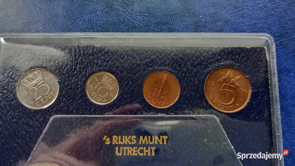 Stare monety 1980 set Holandia 6 monet Stan Lesko sprzedam