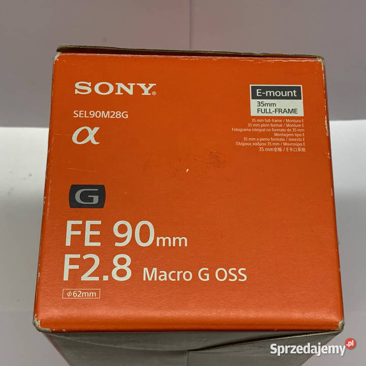 SONY SEL90M28G Macro G OSS FE 90mm f28 Obiektyw Warszawa