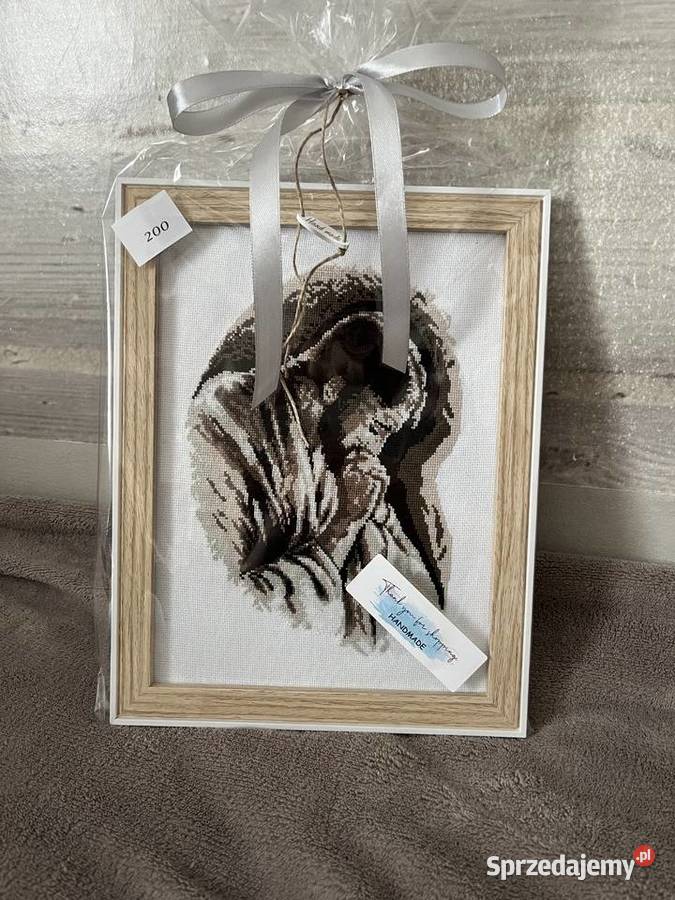Rękodzieło haftowany obraz Jezus modlący się Olsztyn