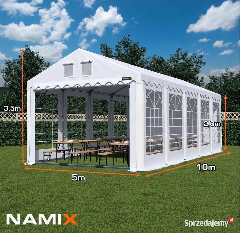 Namiot PRESTIGE 5x1026m ogrodowy imprezowy garaż Architektura ogrodowa Jabłonna
