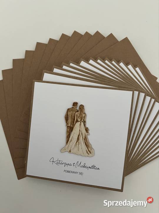 Zaproszenie ślubne z aplikacją młodej pary Wadowice sprzedam