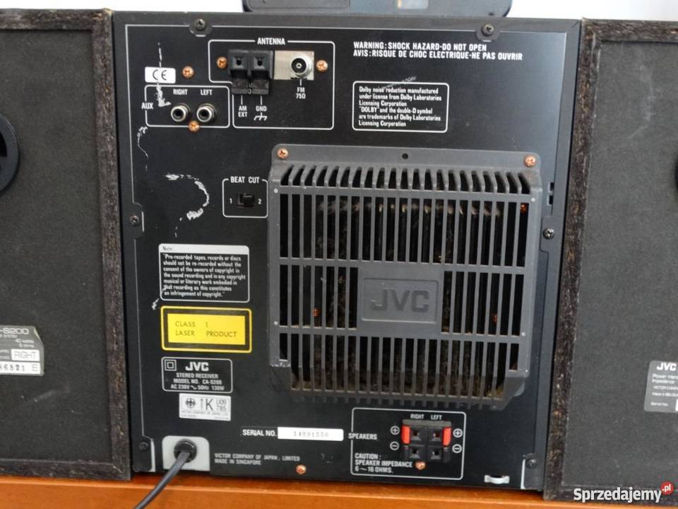 Mocna wieża JVC CAS200 pil kolumny WYSYŁKA Jasło