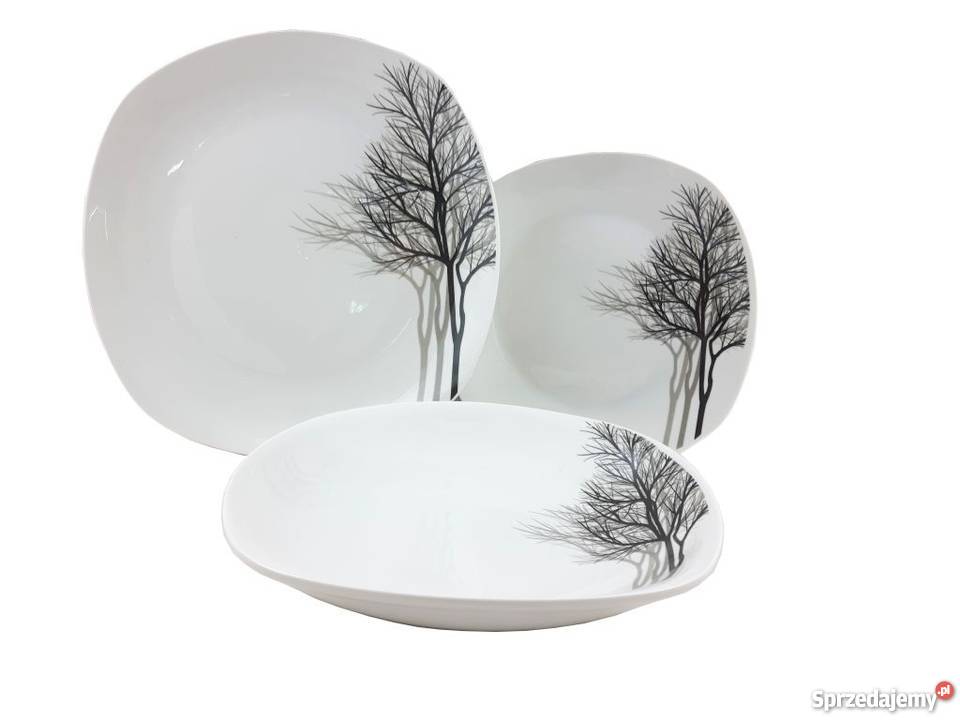 Serwis Obiadowy Porcelana Talerze 18 El Inverno Warszawa