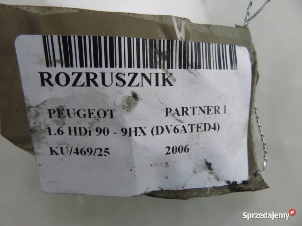 ROZRUSZNIK PEUGEOT PARTNER I 16 HDi 90 9HX S3057