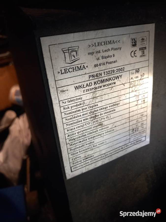 Kominek z płaszczem wodnym Lechma nowy Panorama Śrem sprzedam