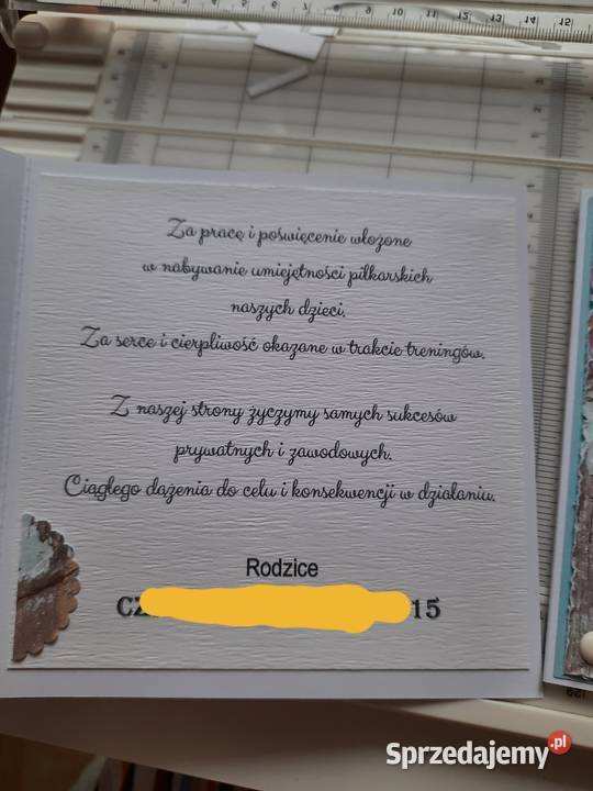 Podziękowanie Pana wfu trenera personalizowane lubelskie Dęblin
