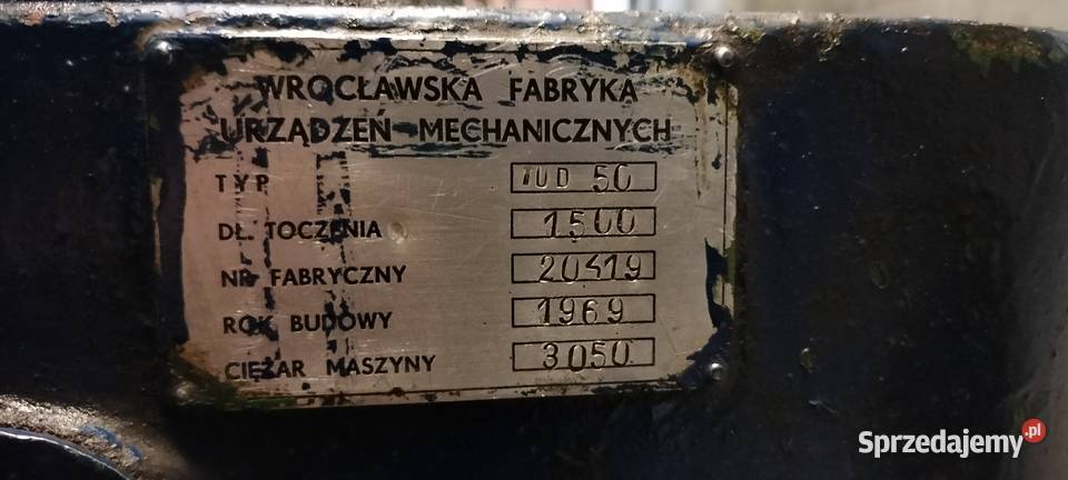 Tokarka uniwersalna TUD 50 x 1500 Produkcja