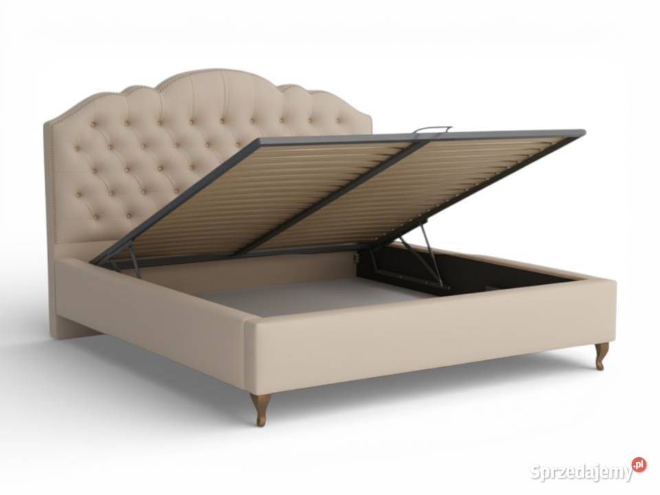 Łóżko BOSS 180 pojemnik białe stelaż Kryształki 222cm śląskie Katowice