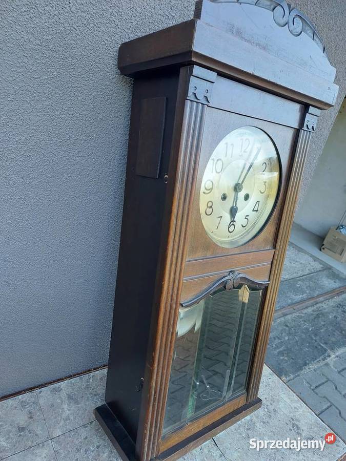 236 Stary zegar ścienny Mauthe przedwojenny Antyki Tczew