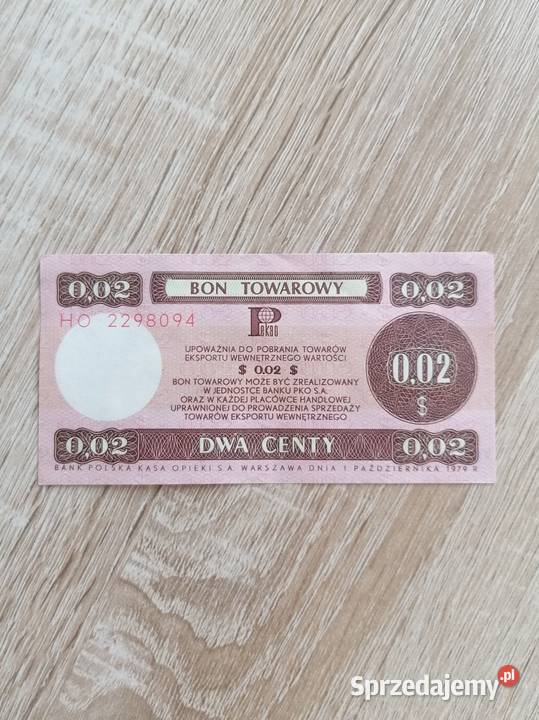 Bon Towarowy PRL 1979