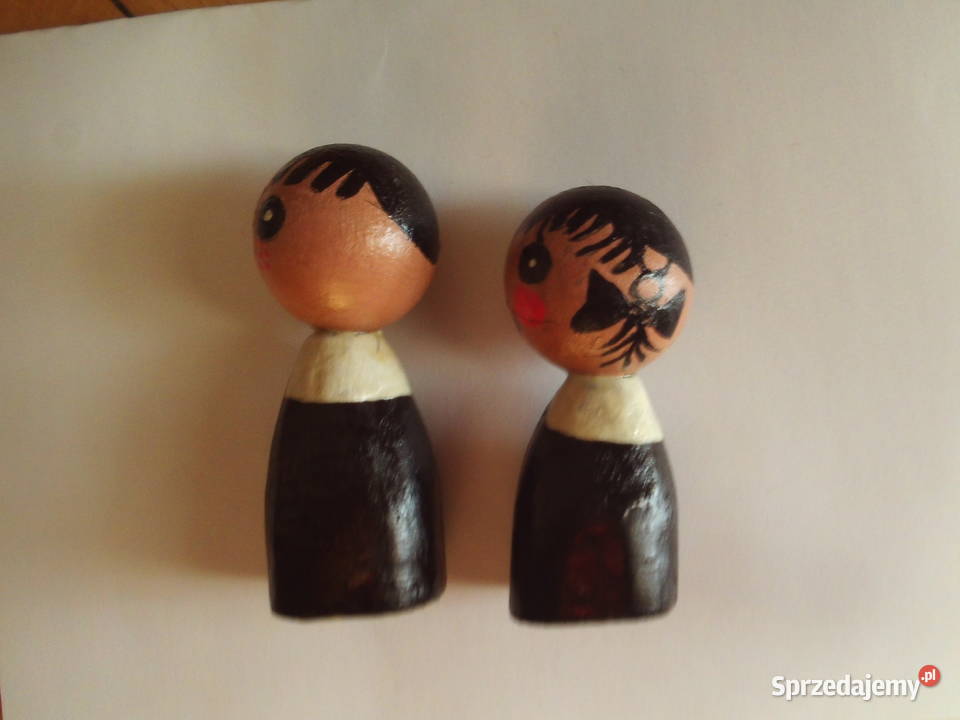 Jacek i Agatka Drewniane figurki Drewno  Kalisz