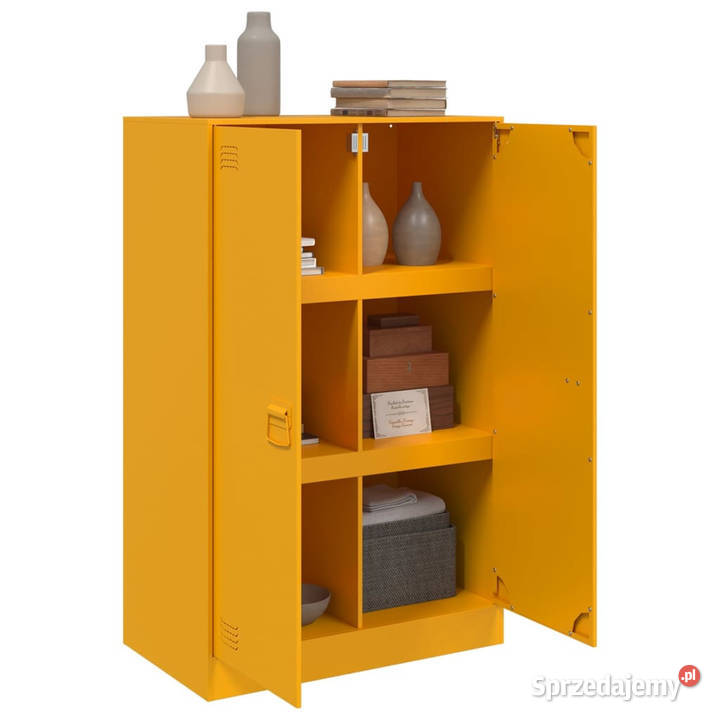 Szafka boczna musztardowa 67x39x107 stal Warszawa