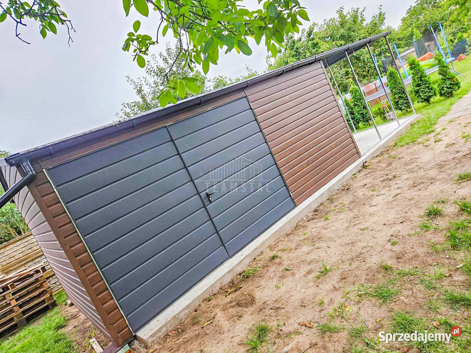Garaż Blaszany 6x4 wiata 3x4 Brama dwuskrzydłowa blacha Koszalin sprzedam