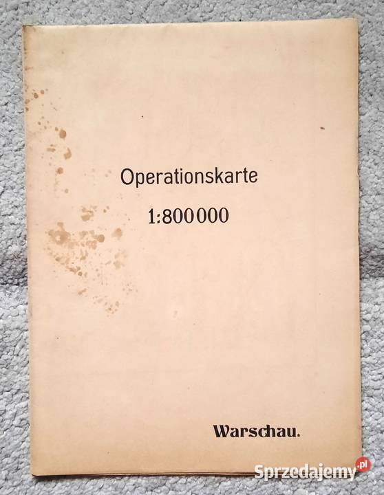 Stara Niemiecka Mapa Warszawa Warschau Gliwice