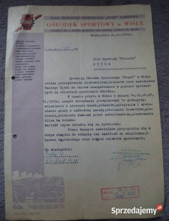 Polonia Bytom listy do klubu 1974 1975 Chuligani Piekary Śląskie