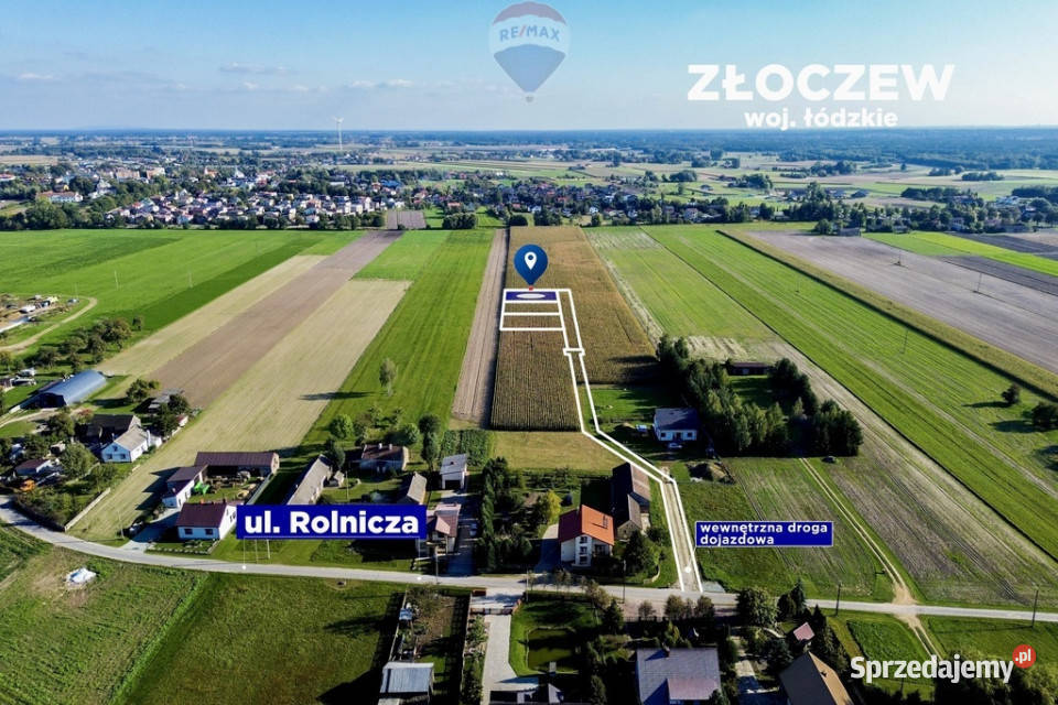 Działka z warunkami zabudowy 920 m łódzkie Złoczew