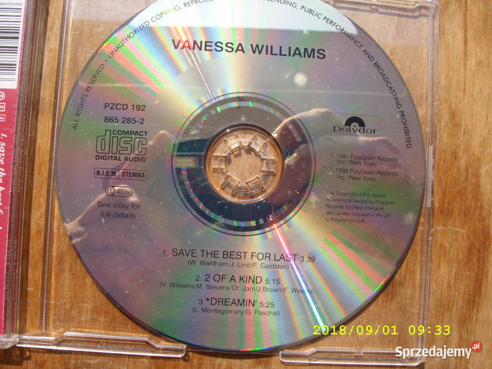 POP CD VANESSA VILLIAMS 2 plyty single CD Wołów
