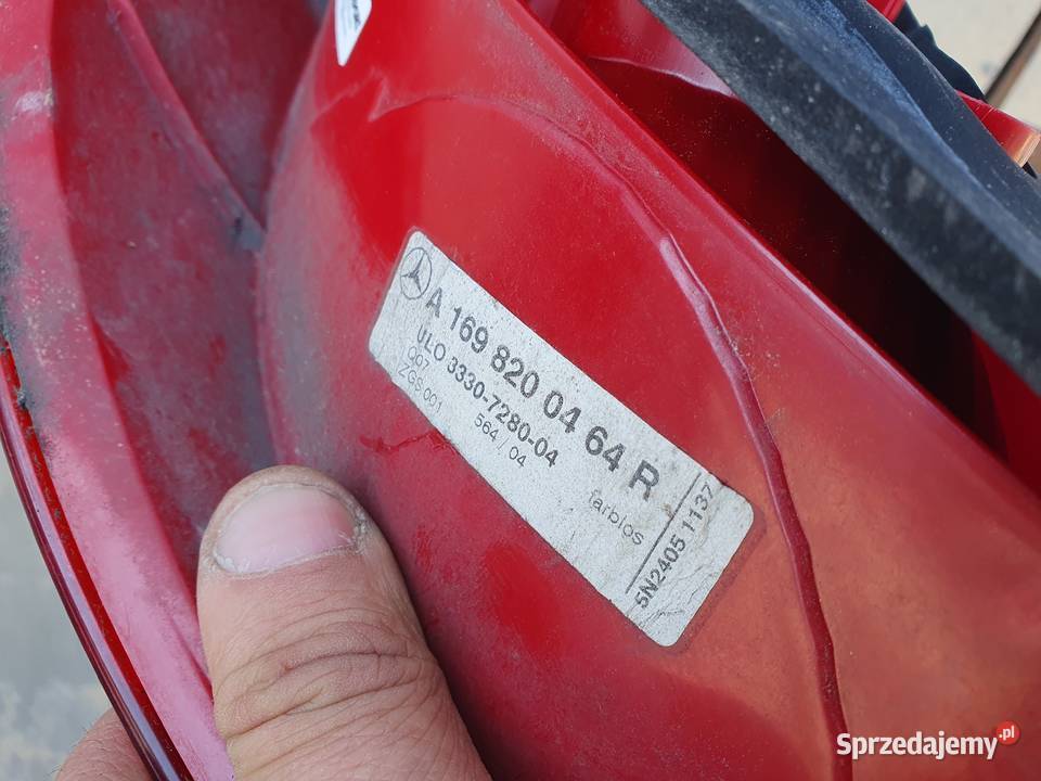 MERCEDES W169 LAMPA PRAWA TYŁ TYLNA A1698200464 Międzychód