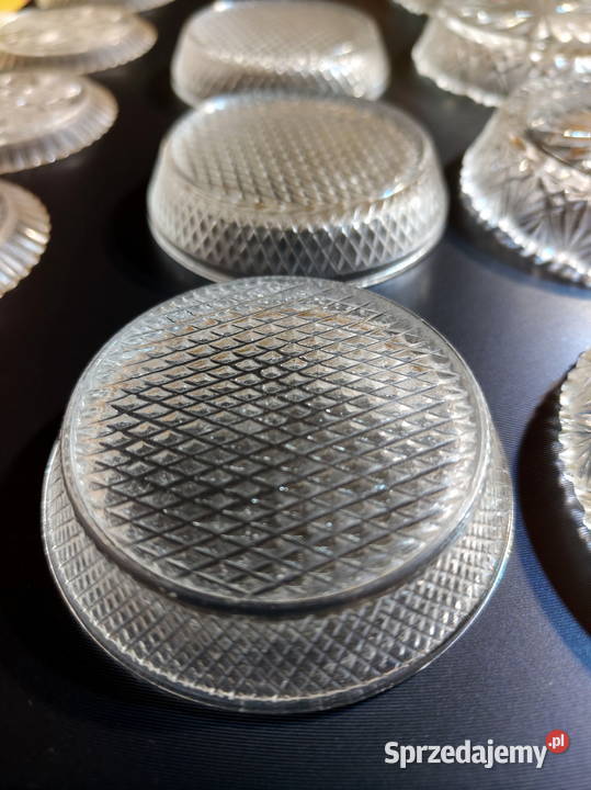Szklane kryształowe i plastikowe podstawki pod lubelskie Lublin sprzedam