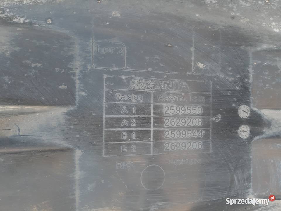 SCANIA R S BŁOTNIK PODKABINOWY NADKOLE 2599550 Karoseria Trzciel sprzedam