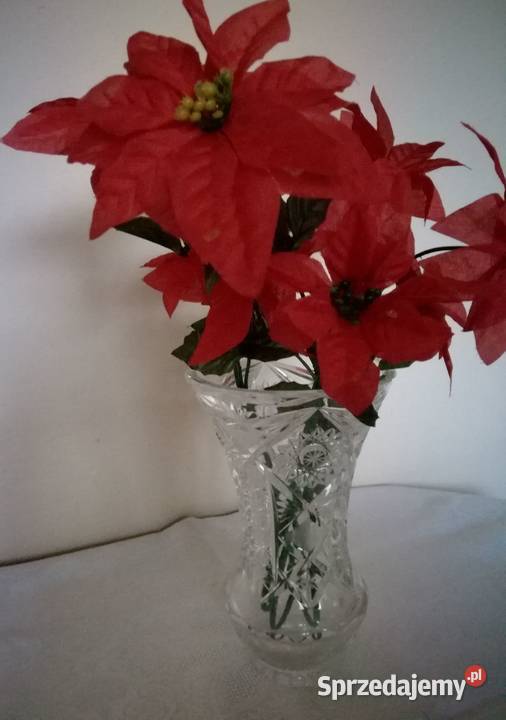Kwiaty sztuczne 3 gwiazdy betlejemskie na łodyce odcienie czerwieni łódzkie sprzedam