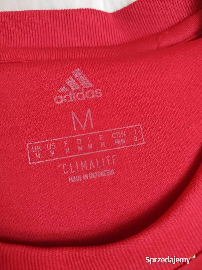 Męska czerwona koszulka sportowa Adidas