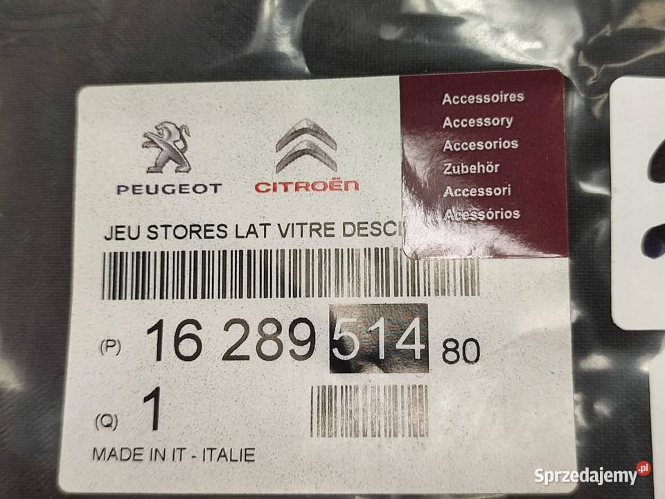 ROLETY PRZECIWSŁONECZNE TYŁ CITROEN BERLINGO K9