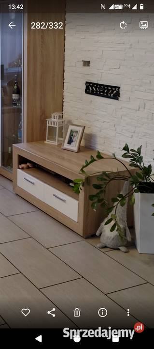Szafka RTV 115 BLACK RED WHITE dąb Sonoma biały 50cm Witkowo sprzedam