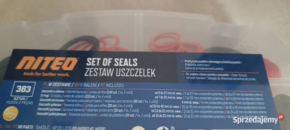 NITEO zestaw uszczelek 383 sztuki NOWE Ełk