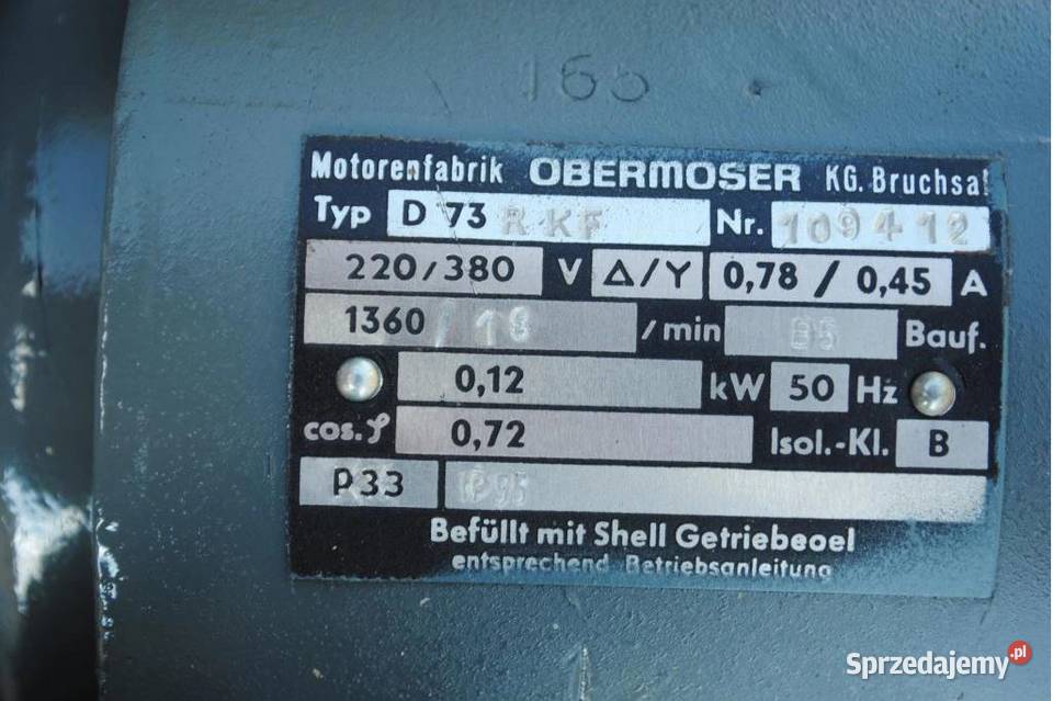 Motoreduktor kołnierzowy 012kw 18obrmin fvat Kargowa