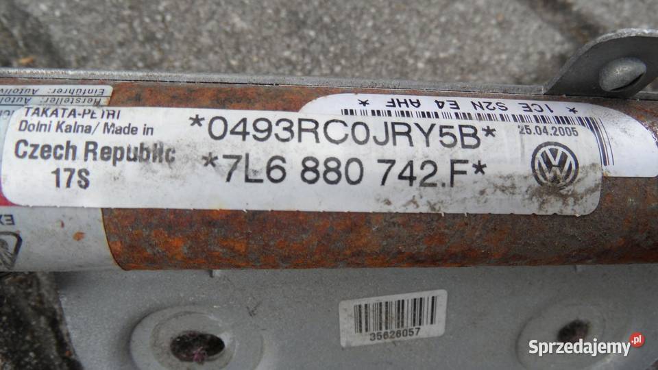 VW TOUAREG I 05r AIRBAG kurtyna prawa 7L6880742F