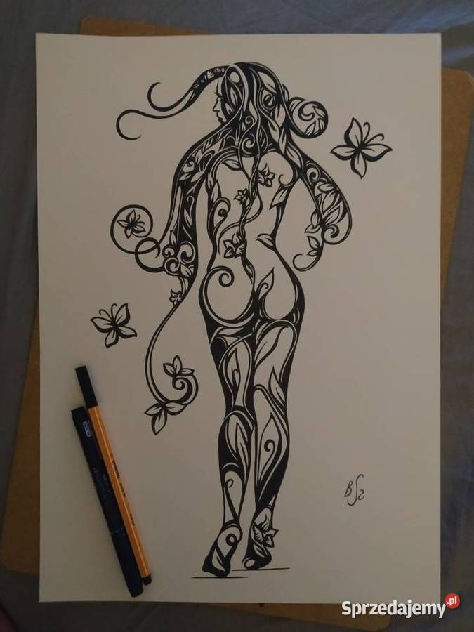 Rysunek w kwiatach cienkopis blok t A3 250 gm2 Warszawa