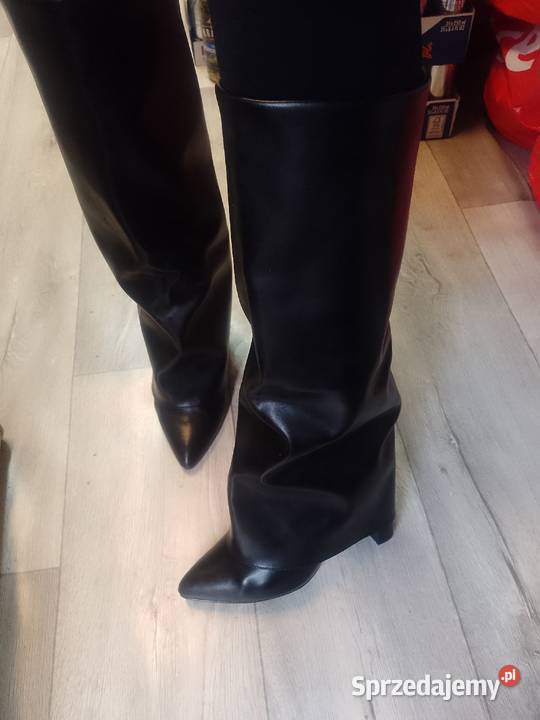 39 Ekskluzywne czarne Kozaki kowbojki wieczorowe Kraków