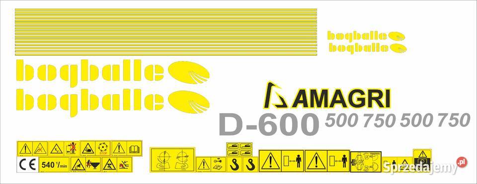 Naklejki na rozsiewacz Bogballe różne modele wielkopolskie Pleszew