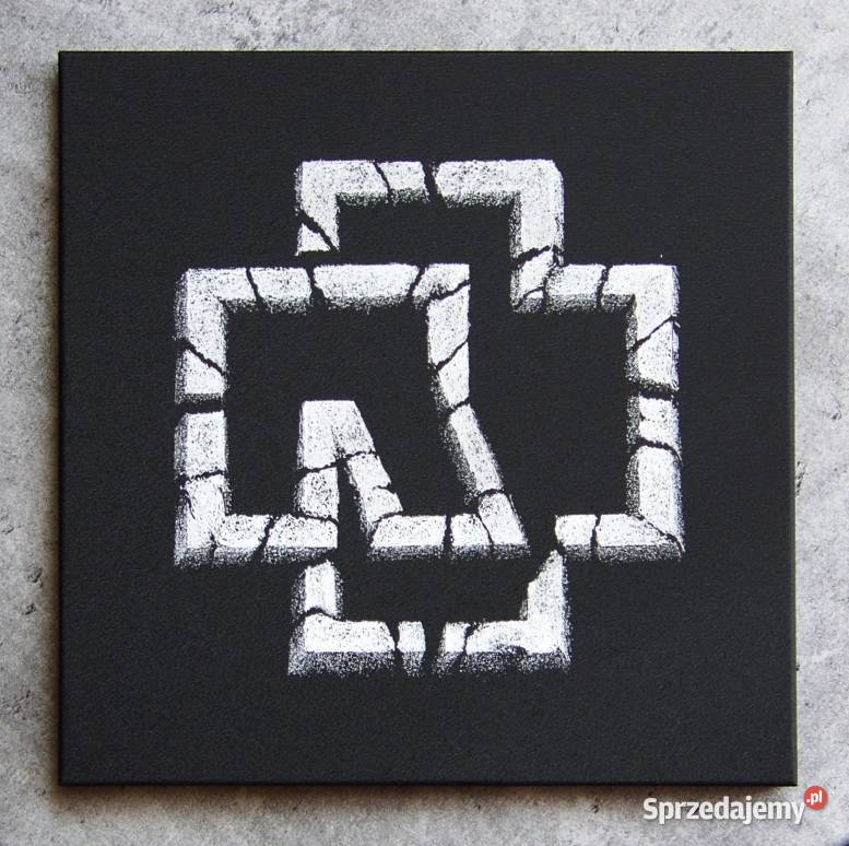 Rammstein Logo ręcznie grawerowane na blasze Sztuka współczesna Sandomierz