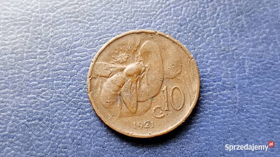 Stare monety 10 centesimi 1921 Włochy Lesko