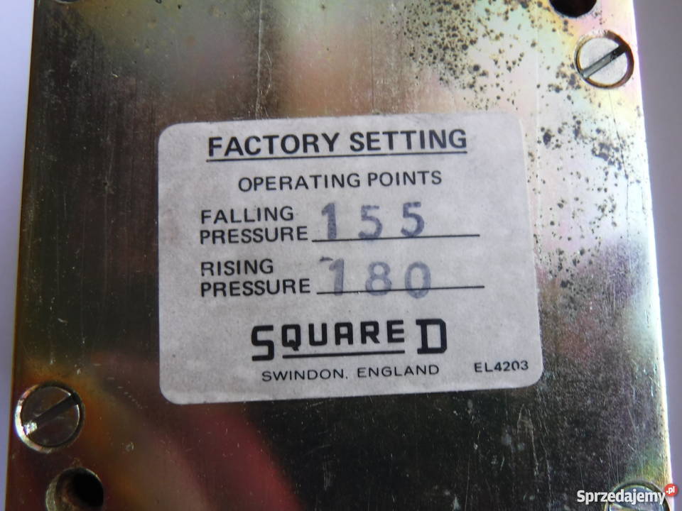 SQUARE D 9012 type ACW2 PRESSURE SWITCH Szydłowiec