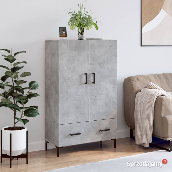 Wysoka szafka szarość betonu 695x31x115 WM828240 Warszawa