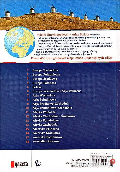 WIELKI ENCYKLOPEDYCZNY ATLAS ŚWIATA Tom 1 Europa Chorzów