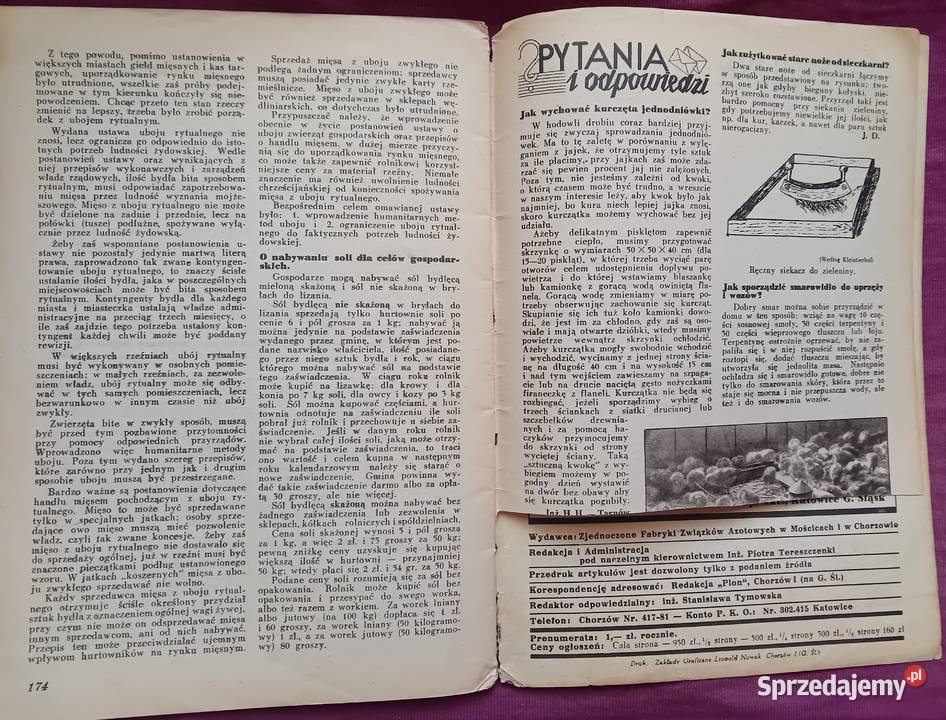 Miesięcznik Plon 4 kwiecień 1937 r IV wielkopolskie Koźminek sprzedam