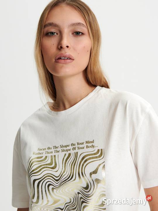 tshirt z nadrukiem Sinsay Moda i Styl małopolskie