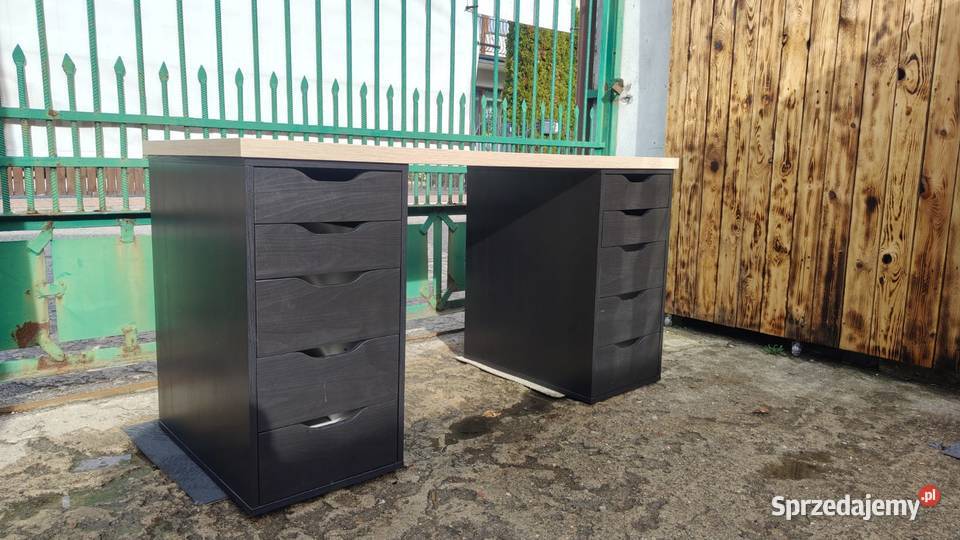 Biurko IKEA Lagkapten Alex czarnybrąz imitacja mazowieckie Warszawa sprzedam