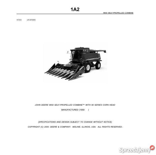 JOHN DEERE kombajn 9650 9650 STS 9650 CTS