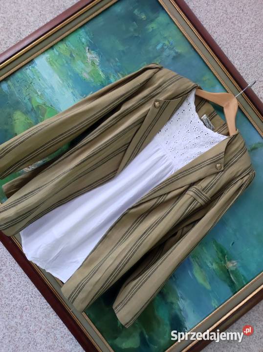 efektowna vintage bawełniana elegancka marynarka świętokrzyskie