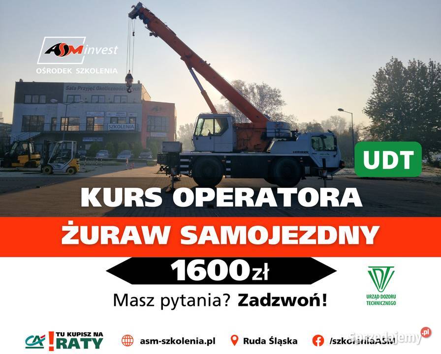 Kurs Żurawia samojezdnego żurawie samojezdne śląskie Ruda Śląska