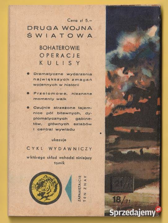 ŻÓŁTY TYGRYS W CIENIU TWIERDZY KOŁOBRZEG 1971 sprzedam