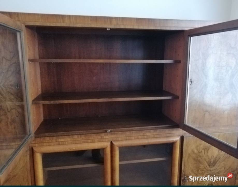 biblioteka Art deco orzech lata 30te XXw Niemcy Radomsko