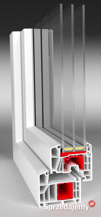 Okno PCV 1330x1830 3szybowe zew orzech PVC Okna ścienne Łask sprzedam