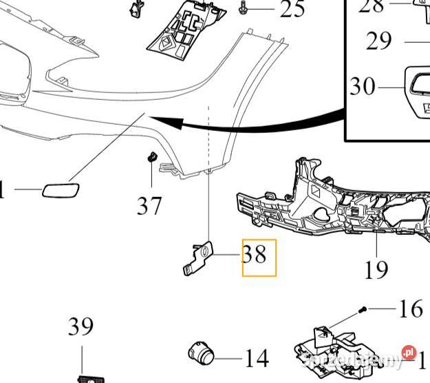 VOLVO S90 V90 V90CC lewy wspornik koszyk dolnośląskie Bielany Wrocławskie